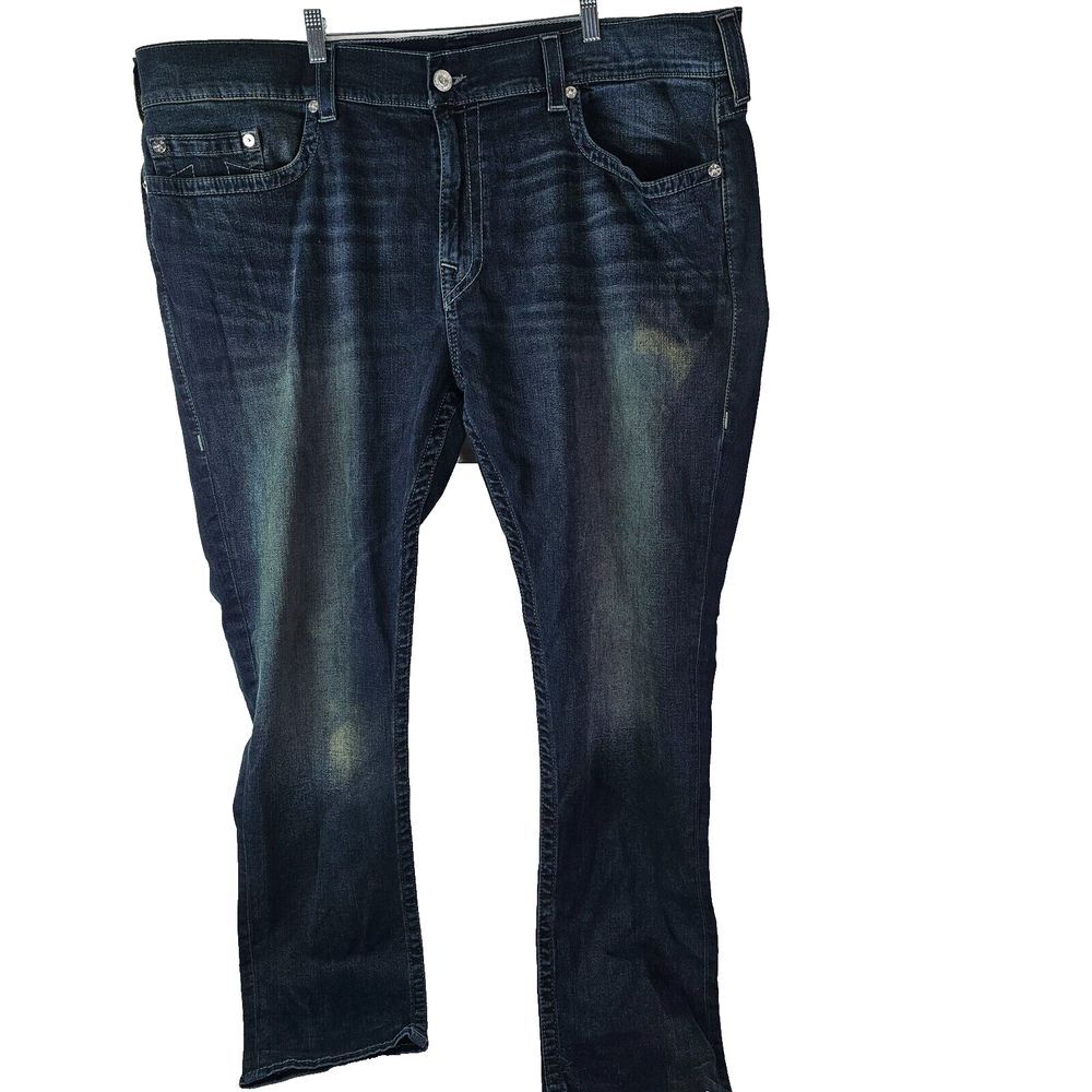 True Religion Mens Rocco Relaxed Skinny Jeans Size 46‎ Blue Dark Wash